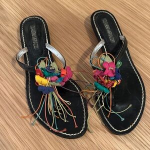 Claudio Merazzi Floral Embellished Sandals